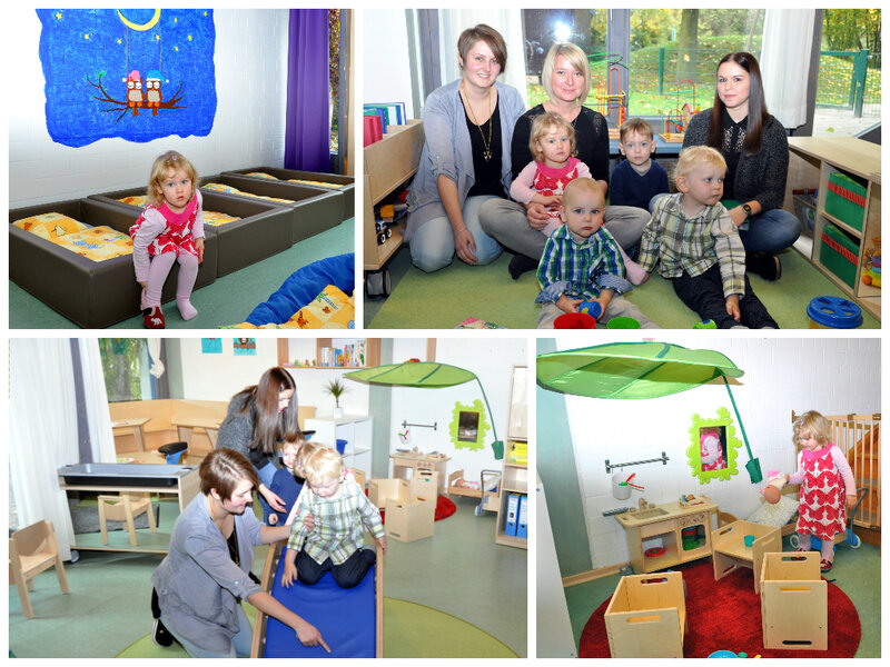 Fotokollage Kinderkrippe Eulennest