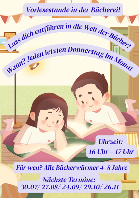 Poster Vorlesen Termine Poster Vorlesen Termine