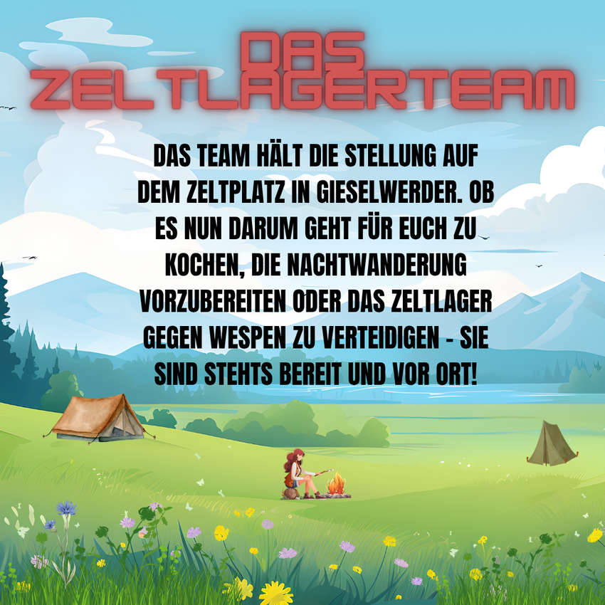 Das Zeltlagerteam Das Zeltlagerteam