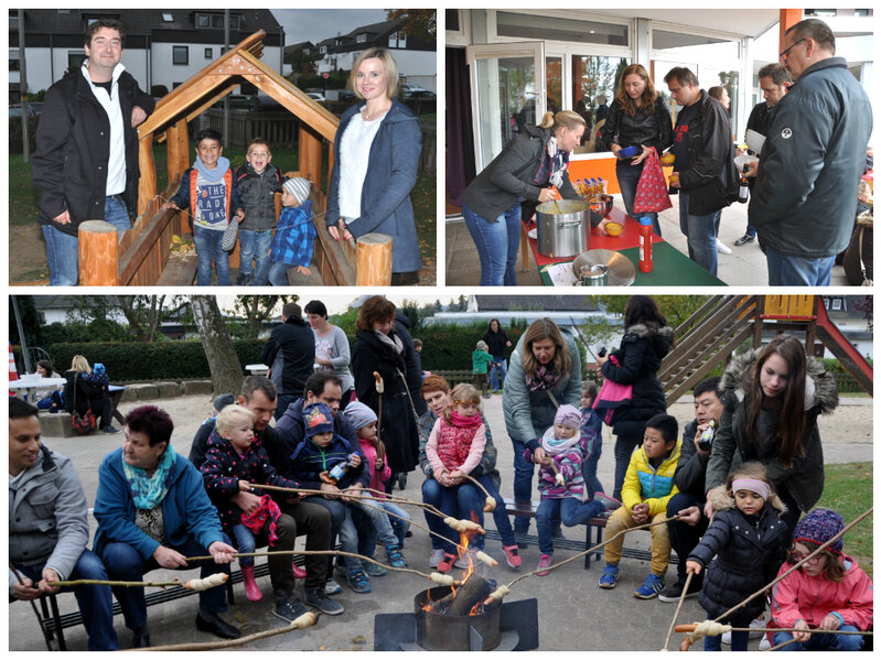 Fotocollage Lagerfeuer Kartoffelfest